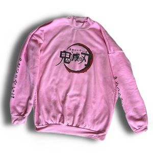 Mens XL Pink Anime Sweatshirt, brand new